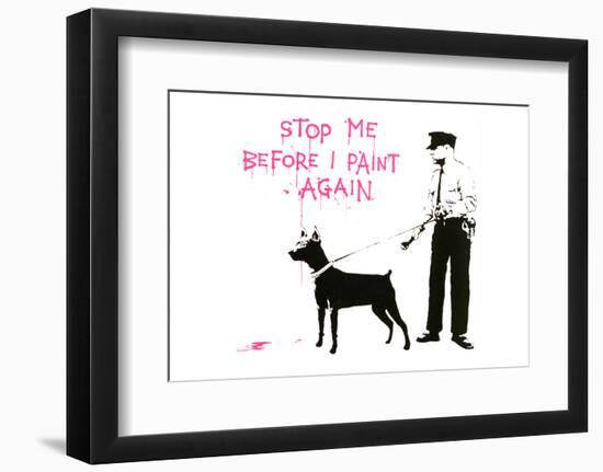 Stop me before I paint again-Banksy-Framed Giclee Print