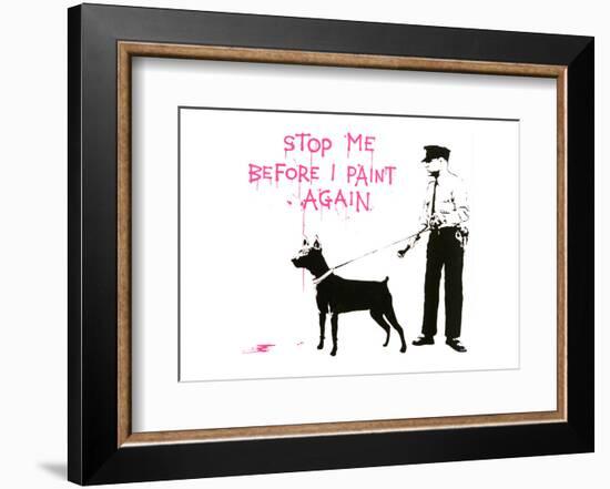 Stop me before I paint again-Banksy-Framed Giclee Print