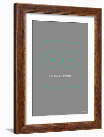 Stop Staring At My Tweets-NaxArt-Framed Art Print