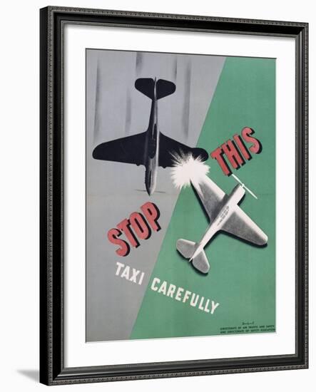 Stop This, Taxi Carefully Work Safety Poster-null-Framed Giclee Print