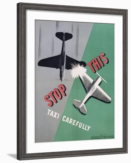 Stop This, Taxi Carefully Work Safety Poster-null-Framed Giclee Print