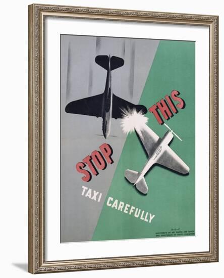 Stop This, Taxi Carefully Work Safety Poster-null-Framed Giclee Print