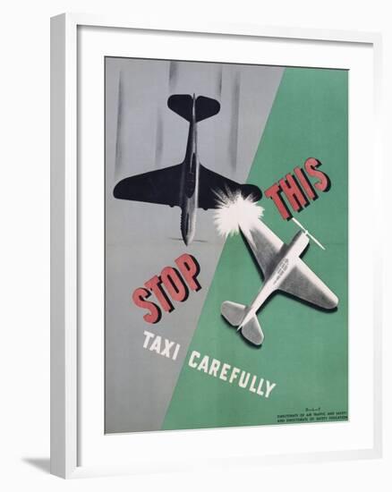 Stop This, Taxi Carefully Work Safety Poster-null-Framed Giclee Print