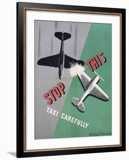 Stop This, Taxi Carefully Work Safety Poster-null-Framed Giclee Print