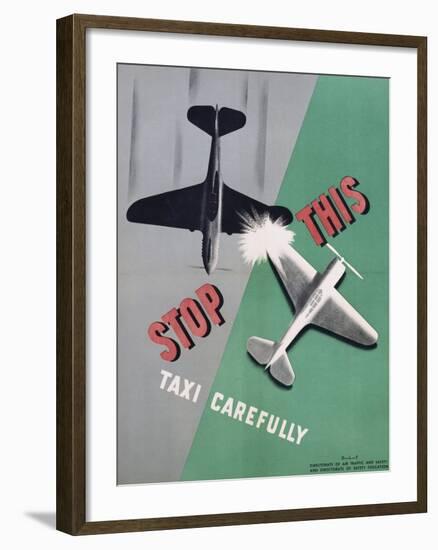 Stop This, Taxi Carefully Work Safety Poster-null-Framed Giclee Print