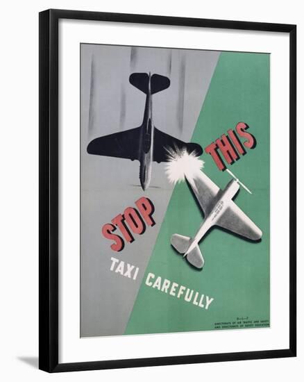 Stop This, Taxi Carefully Work Safety Poster--Framed Giclee Print