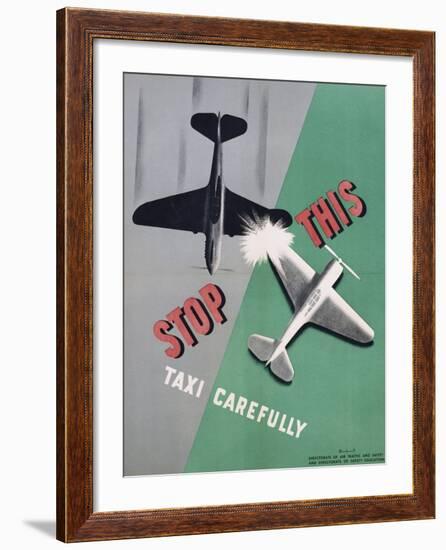 Stop This, Taxi Carefully Work Safety Poster-null-Framed Giclee Print