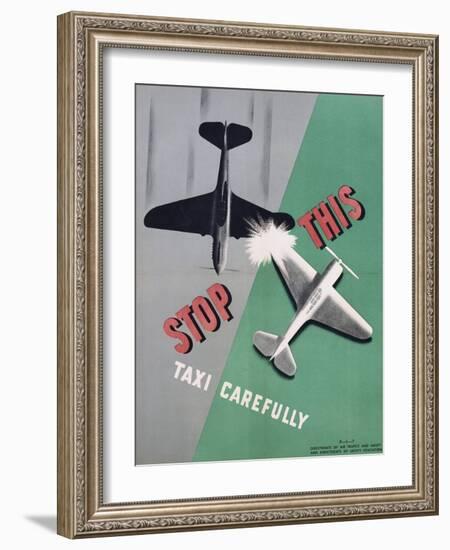 Stop This, Taxi Carefully Work Safety Poster-null-Framed Giclee Print