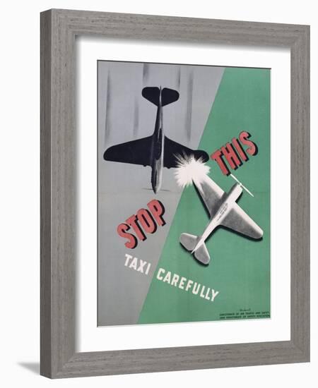 Stop This, Taxi Carefully Work Safety Poster-null-Framed Giclee Print