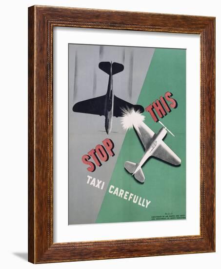 Stop This, Taxi Carefully Work Safety Poster-null-Framed Giclee Print