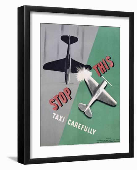 Stop This, Taxi Carefully Work Safety Poster-null-Framed Giclee Print