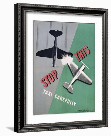 Stop This, Taxi Carefully Work Safety Poster-null-Framed Giclee Print