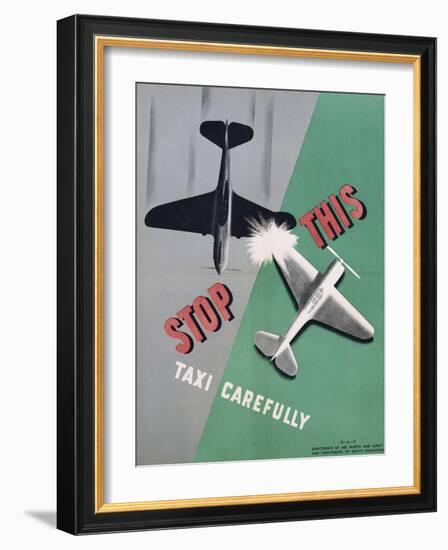 Stop This, Taxi Carefully Work Safety Poster-null-Framed Giclee Print