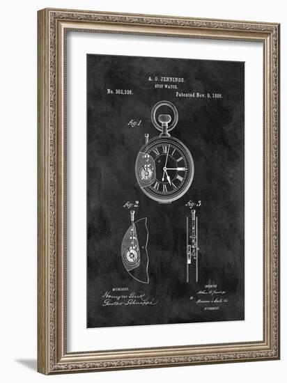 Stop Watch-Black-Dan Sproul-Framed Art Print