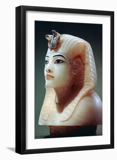 Stopper from One of the Canopic Urns from the Tomb of Tutankhamun, 18th Dynasty-null-Framed Photographic Print