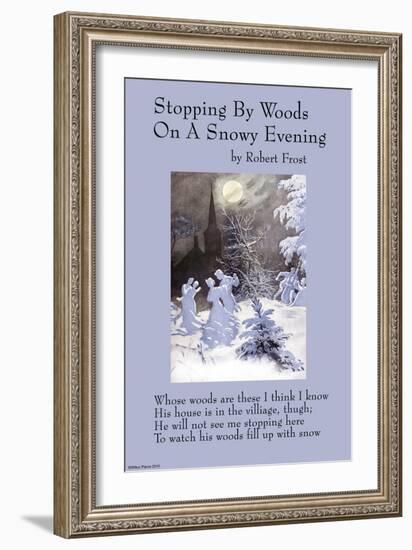 Stopping By Woods on a Snowy Evening-null-Framed Premium Giclee Print