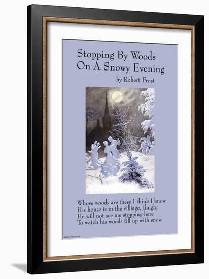 Stopping By Woods on a Snowy Evening-null-Framed Premium Giclee Print