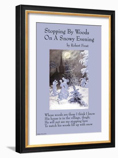 Stopping By Woods on a Snowy Evening-null-Framed Premium Giclee Print