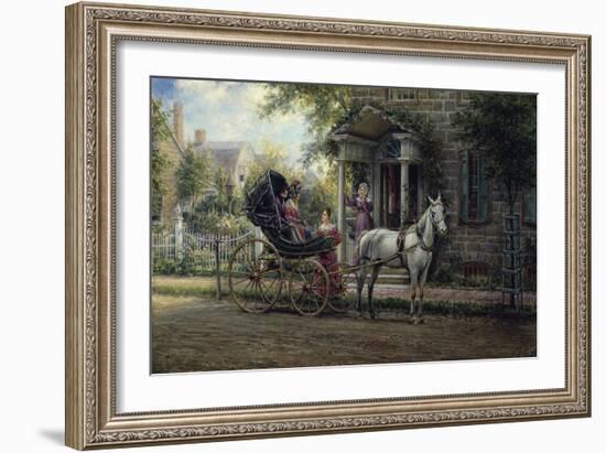 Stopping for a Chat-Edward Lamson Henry-Framed Giclee Print