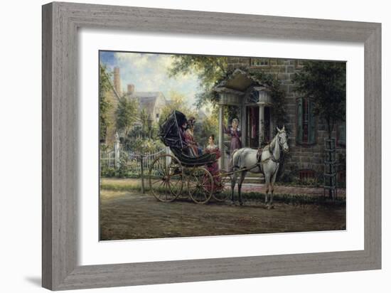 Stopping for a Chat-Edward Lamson Henry-Framed Giclee Print