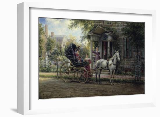 Stopping for a Chat-Edward Lamson Henry-Framed Giclee Print