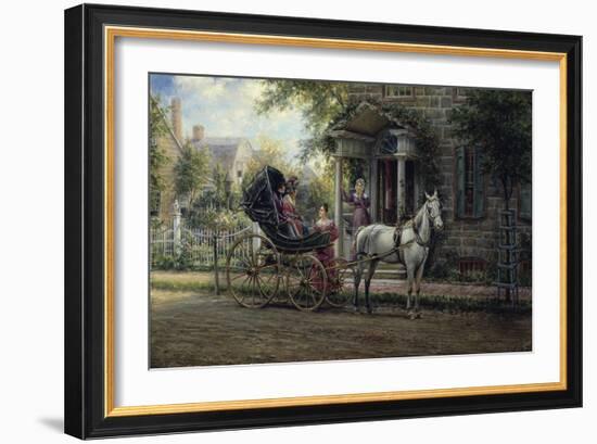 Stopping for a Chat-Edward Lamson Henry-Framed Giclee Print