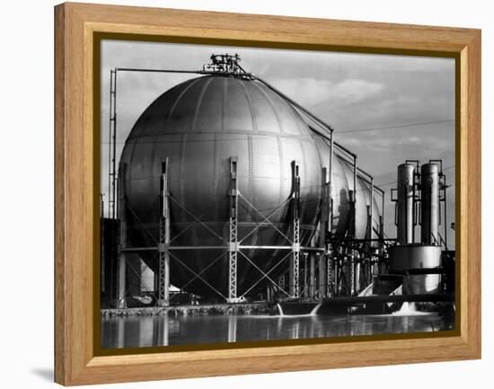 Storage Tanks at a Texaco Oil Refinery-Margaret Bourke-White-Framed Premier Image Canvas