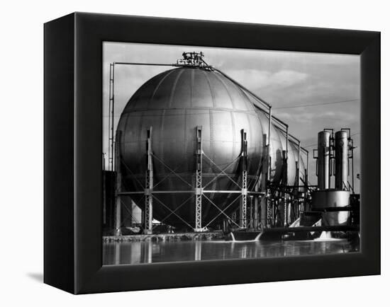 Storage Tanks at a Texaco Oil Refinery-Margaret Bourke-White-Framed Premier Image Canvas