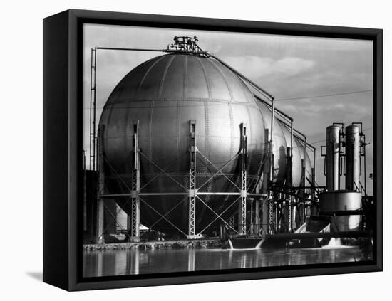 Storage Tanks at a Texaco Oil Refinery-Margaret Bourke-White-Framed Premier Image Canvas