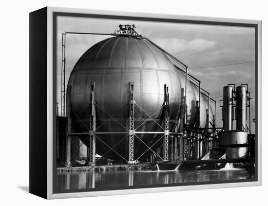 Storage Tanks at a Texaco Oil Refinery-Margaret Bourke-White-Framed Premier Image Canvas