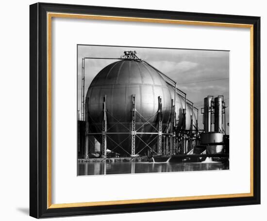Storage Tanks at a Texaco Oil Refinery-Margaret Bourke-White-Framed Premium Photographic Print