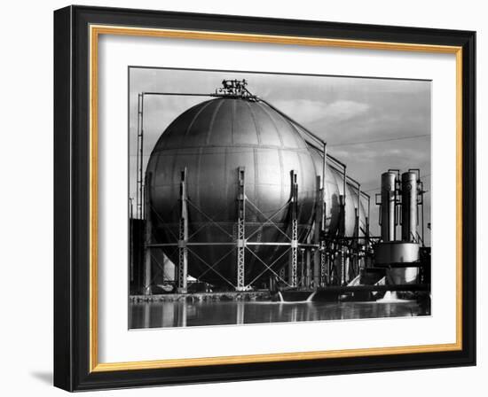 Storage Tanks at a Texaco Oil Refinery-Margaret Bourke-White-Framed Photographic Print