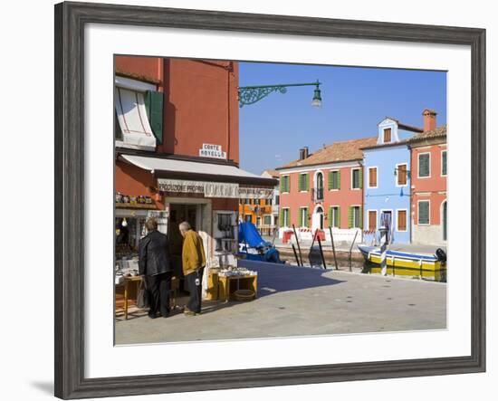 Store on Corte Novello, Burano Island, Venice, Veneto, Italy, Europe-Richard Cummins-Framed Photographic Print