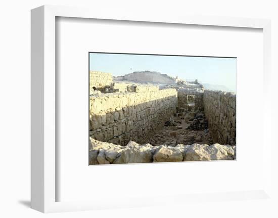 Store rooms of Herod's Palace, Masada, Israel, c20th century-Unknown-Framed Photographic Print