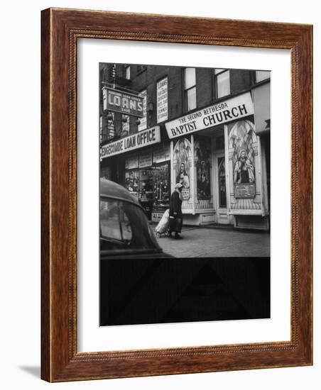 Storefront Church in Harlem-Andreas Feininger-Framed Photographic Print