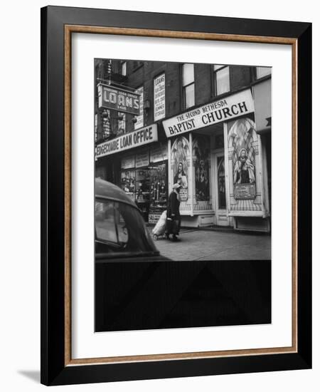 Storefront Church in Harlem-Andreas Feininger-Framed Photographic Print