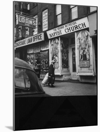 Storefront Church in Harlem-Andreas Feininger-Mounted Photographic Print