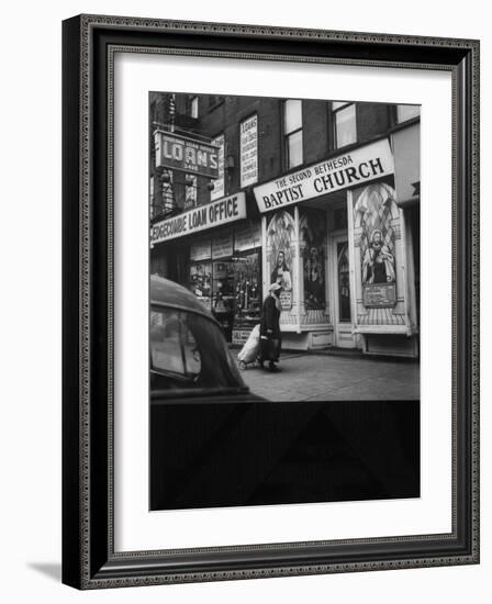 Storefront Church in Harlem-Andreas Feininger-Framed Photographic Print