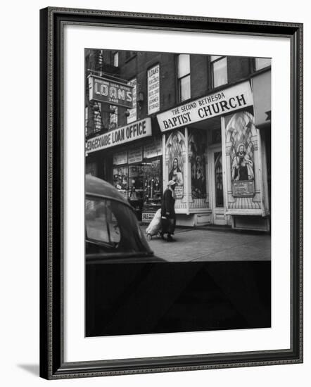 Storefront Church in Harlem-Andreas Feininger-Framed Photographic Print