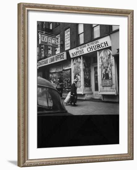 Storefront Church in Harlem-Andreas Feininger-Framed Photographic Print