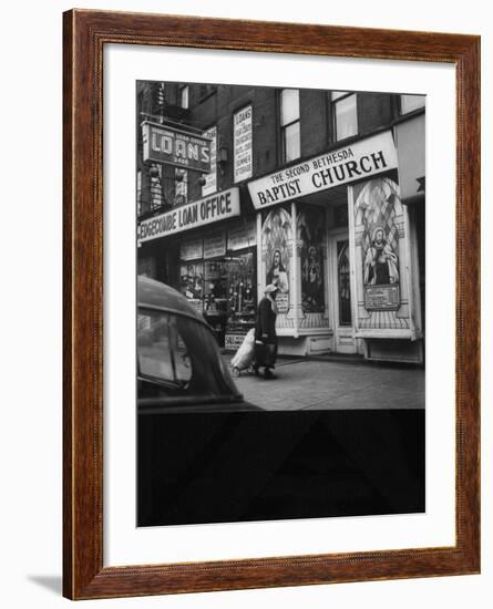 Storefront Church in Harlem-Andreas Feininger-Framed Photographic Print