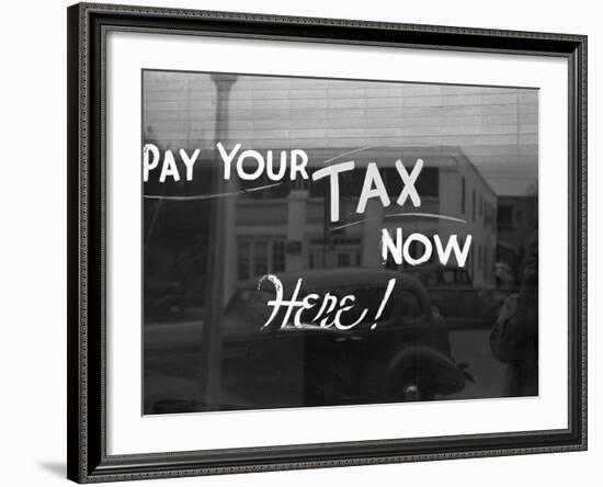 Storefront Sign, 1939-Russell Lee-Framed Photographic Print