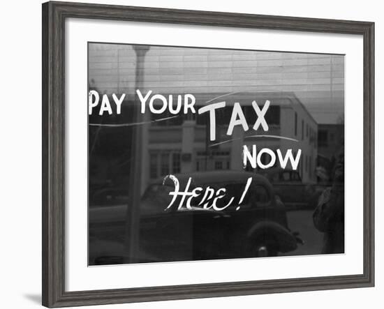 Storefront Sign, 1939-Russell Lee-Framed Photographic Print