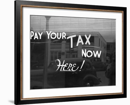 Storefront Sign, 1939-Russell Lee-Framed Photographic Print