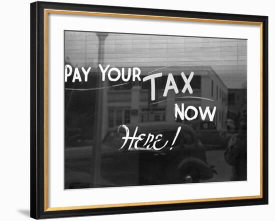 Storefront Sign, 1939-Russell Lee-Framed Photographic Print