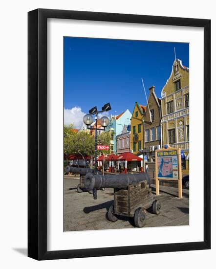 Stores on Handelskade, Punda District, Willemstad, Curacao, Netherlands Antilles, West Indies-Richard Cummins-Framed Photographic Print