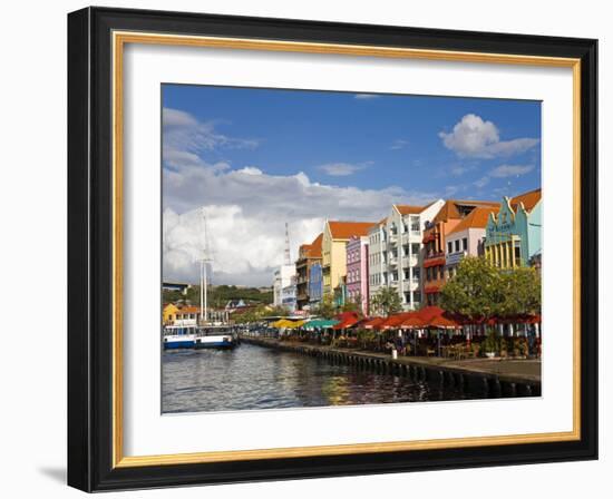 Stores on Handelskade, Punda District, Willemstad, Curacao, Netherlands Antilles, West Indies-Richard Cummins-Framed Photographic Print