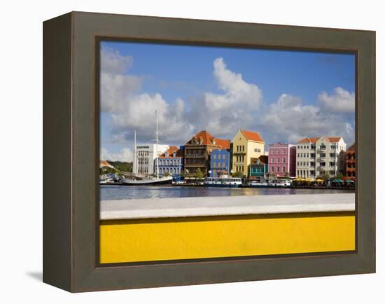 Stores on Handelskade, Punda District, Willemstad, Curacao, Netherlands Antilles, West Indies-Richard Cummins-Framed Premier Image Canvas