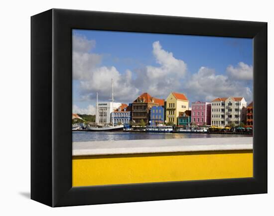 Stores on Handelskade, Punda District, Willemstad, Curacao, Netherlands Antilles, West Indies-Richard Cummins-Framed Premier Image Canvas