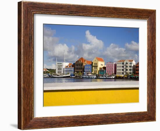 Stores on Handelskade, Punda District, Willemstad, Curacao, Netherlands Antilles, West Indies-Richard Cummins-Framed Photographic Print